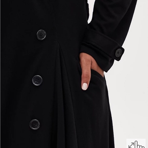 Torrid Brushed Ponte Trench Coat. Size LARGE. (Torrid size 0) - Picture 4 of 7